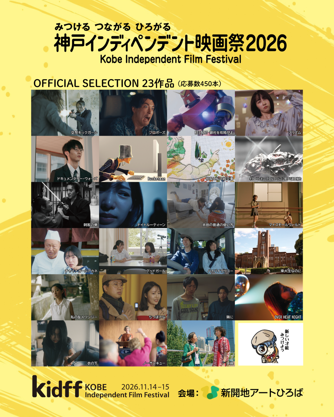 神戸インディペンデント映画祭2026 ノミネートのお知らせ